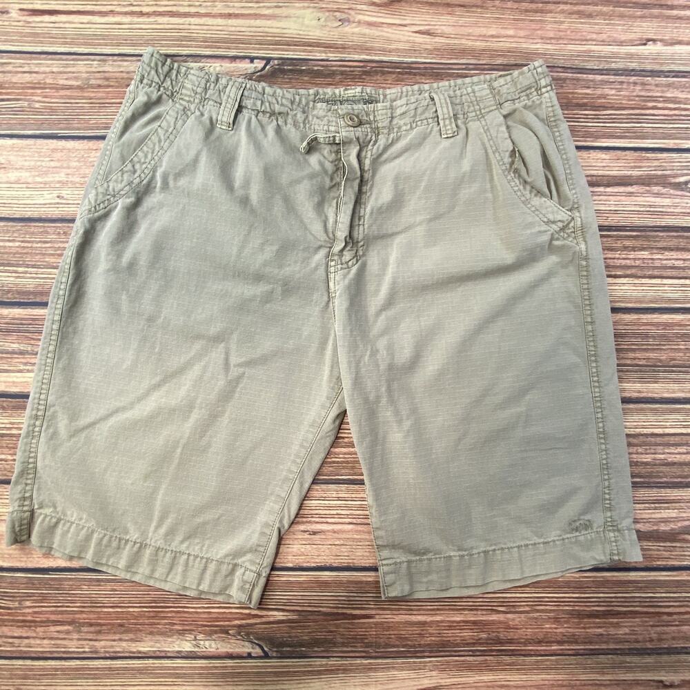 Buffalo David Bitton Khaki Cargo Shorts Men 38 Y2K Casual Pockets